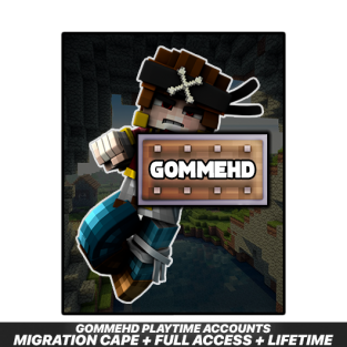 Minecraft [GommeHD Playtime + Migration Cape] Java & Bedrock Edition Full Access Account