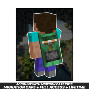 Minecraft [Minecon 2013 Cape] Java & Bedrock Edition Full Access Account