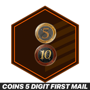 CS:GO/CS2 5 + 10-Year-Veteran-Coin + 5 Digit Steam ID + First Mail Account