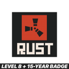 Rust with Steam Level 8 + 15-Year-Badge + Unlimited Account